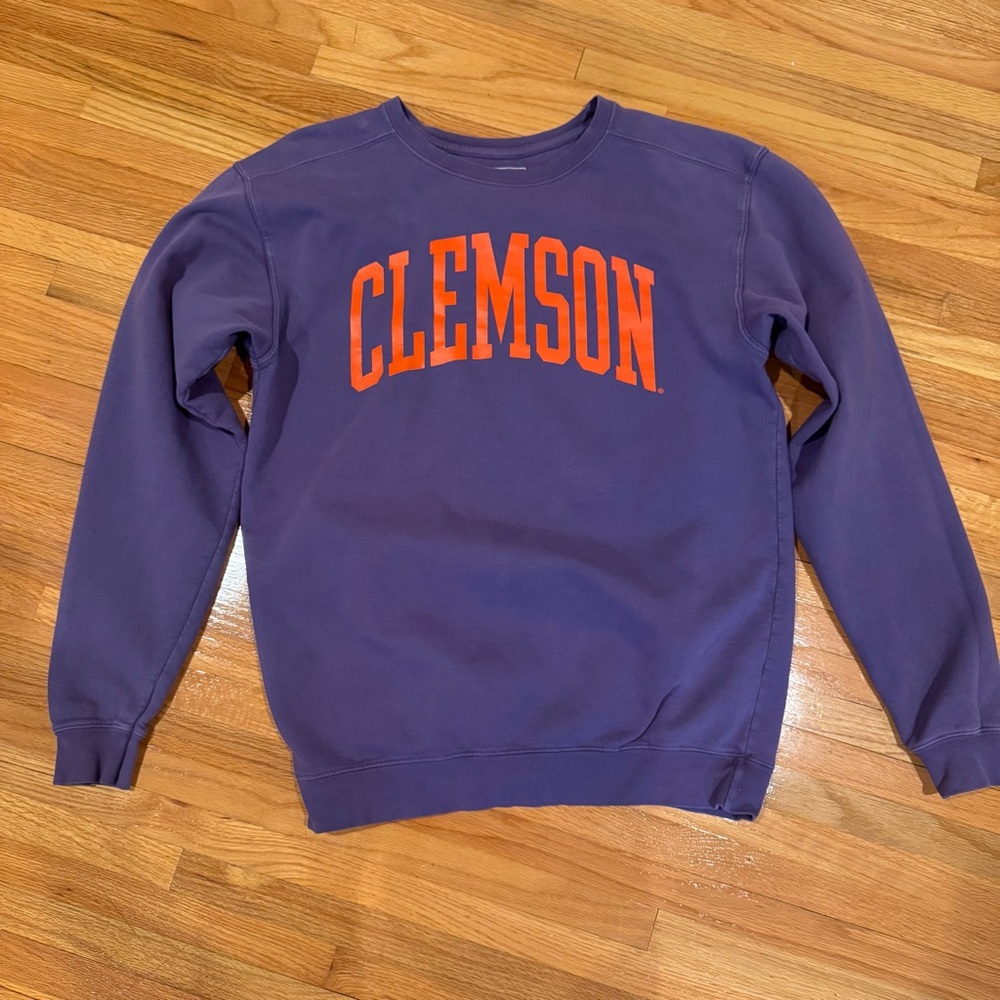 Clemson Purple and Orange Collegiate Sweatshirt M